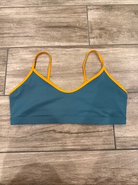 Spiritual Gangster Nirvana Tech Horizon Bra Women’s XL Cabana Blue & Gold